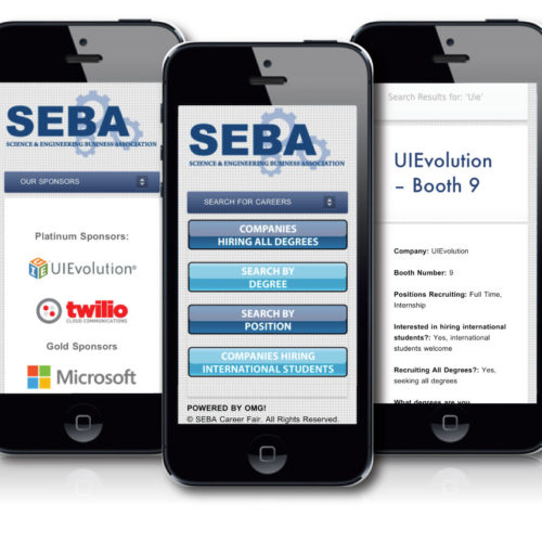 University of WA SEBA Mobile Website designed by Ontra Marketing Group