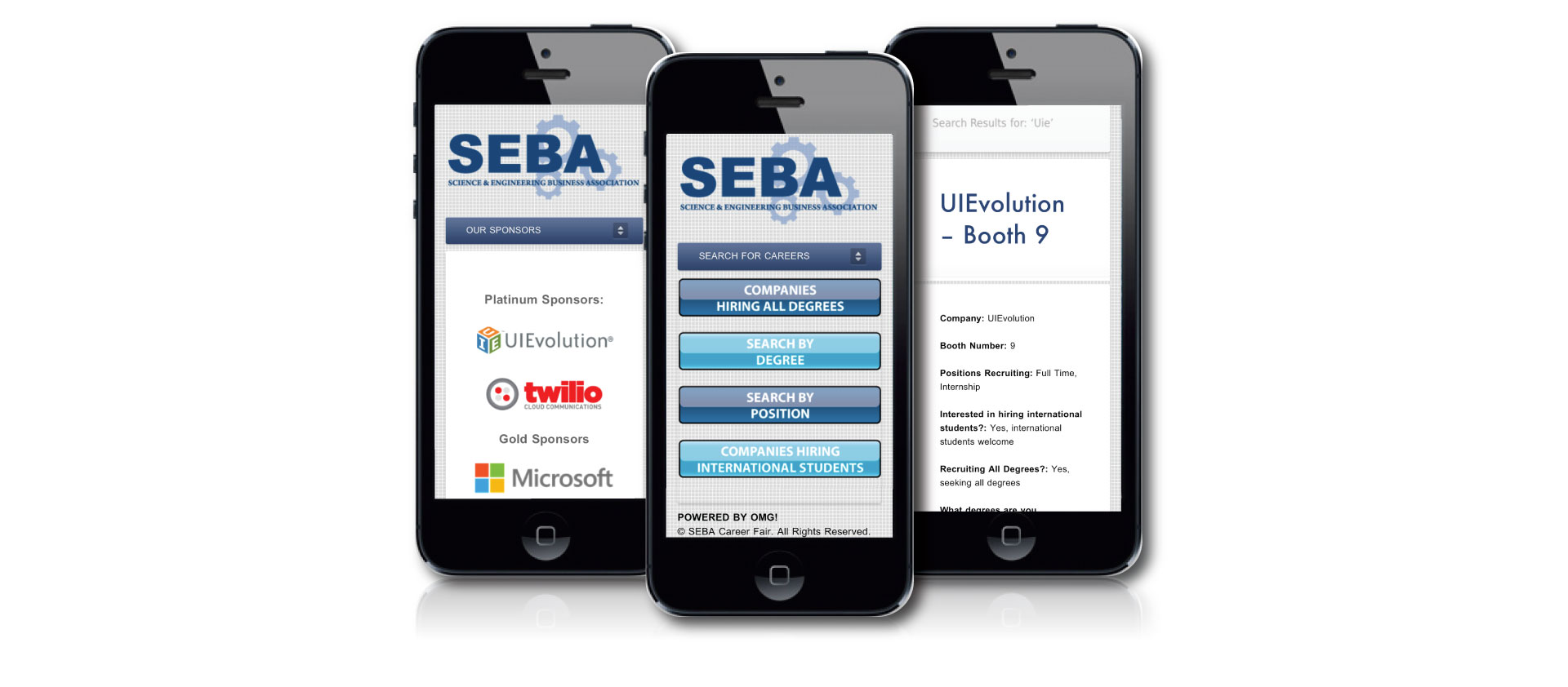 University of WA SEBA Mobile Website designed by Ontra Marketing Group
