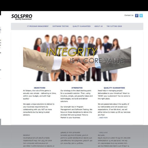 SolsPro Consulting Website