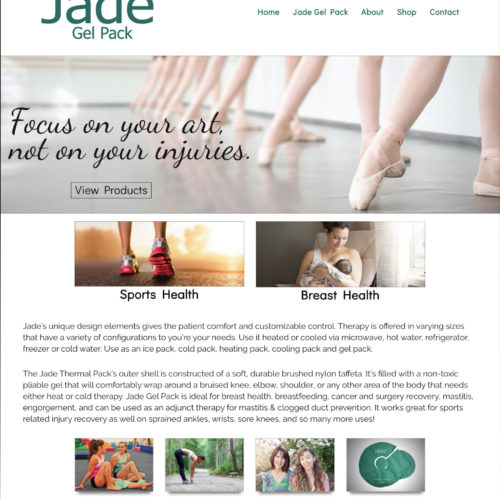 Jade Gel Pack Website by OMG Ontra