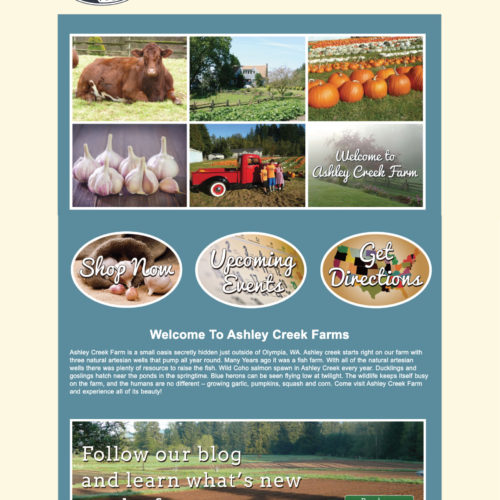 Ashley Creek Website design by Ontra Marketing Group
