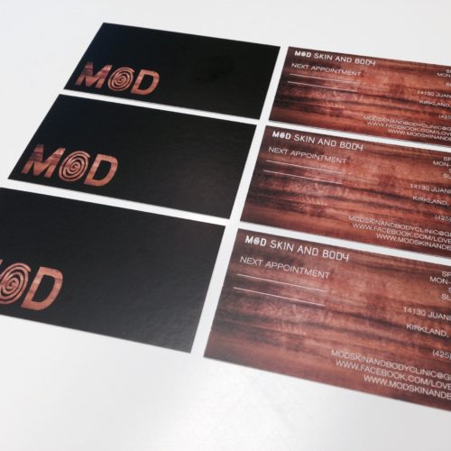 MOD Skin & Body business cards