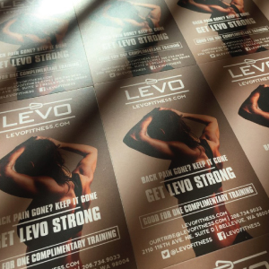 Levo Fitness Postcards designed and printed by Ontra
