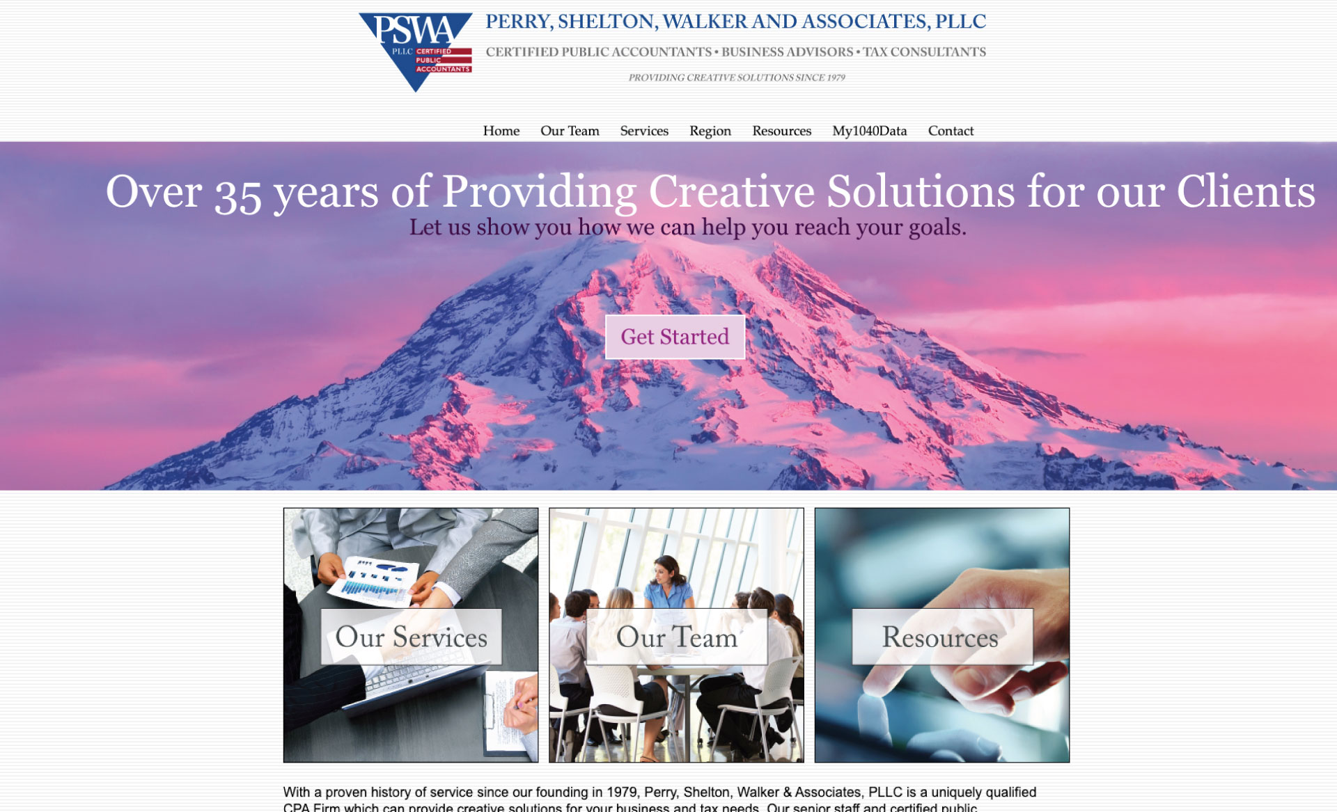 Perry Shelton Walker & Associates Website by Ontra Marketing Group
