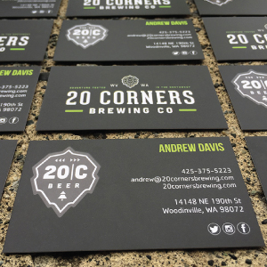 20 Corners Brewery Business Cards by Ontra Marketing Group