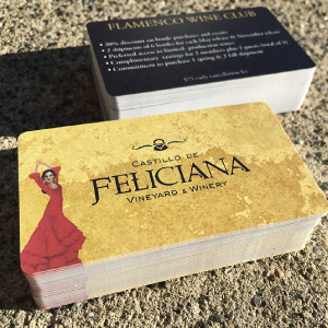 Castillo de Feliciana Wine Club Cards printed by Ontra Marketing Group