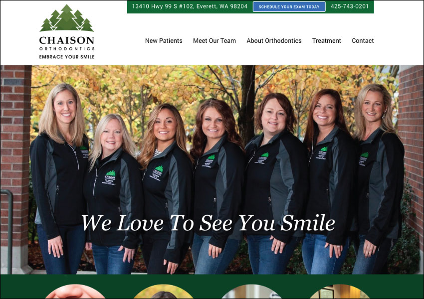 Chaison Orthodontics Website built by Ontra Marketing Group