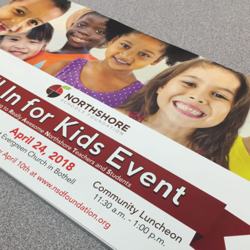Northshore Schools Foundation All In For Kids Postcard