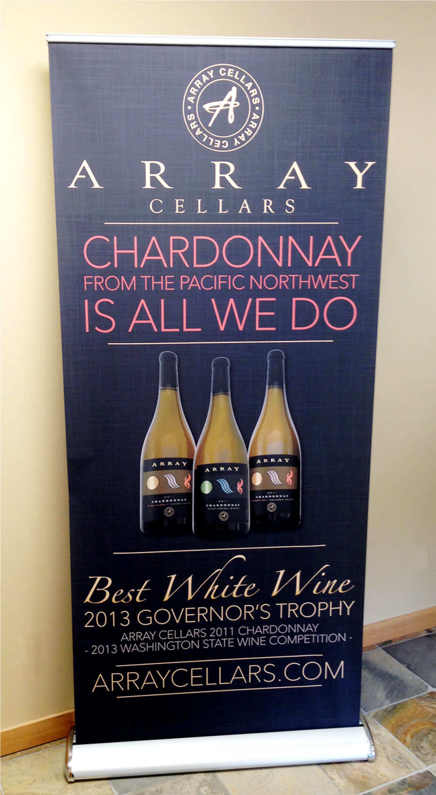 Array Cellars Banner Stand by Ontra Marketing Group