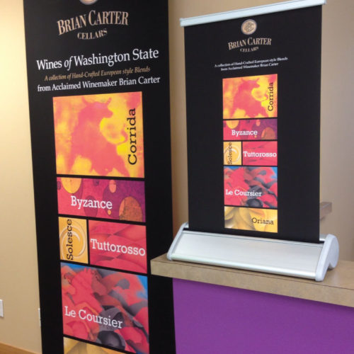 Brian Carter Cellars Banner Stands by Ontra