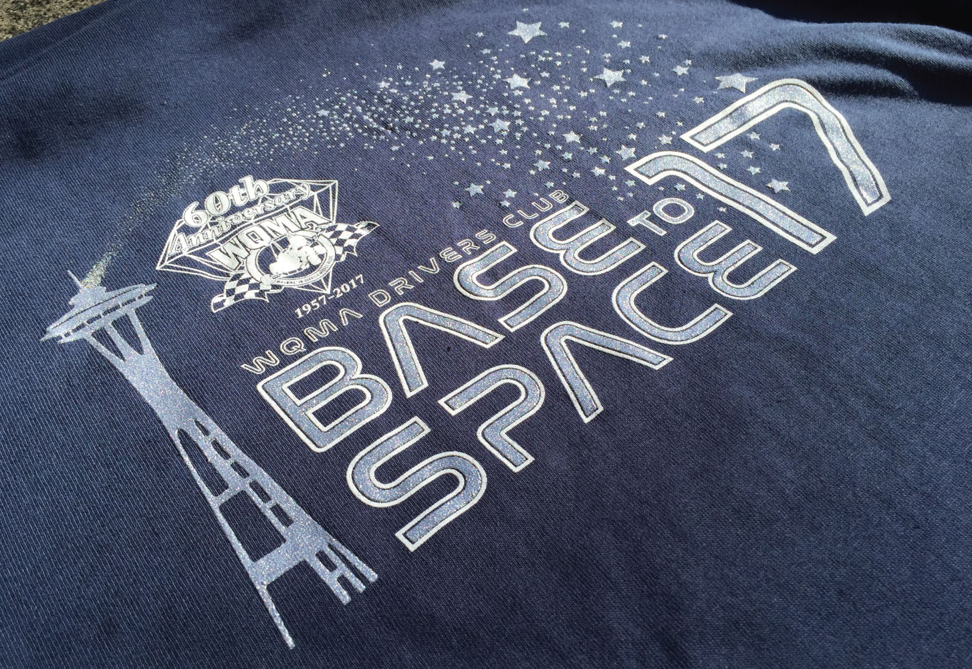 WQMA Base To Space T-Shirt designed and printed by Ontra Marketing Group