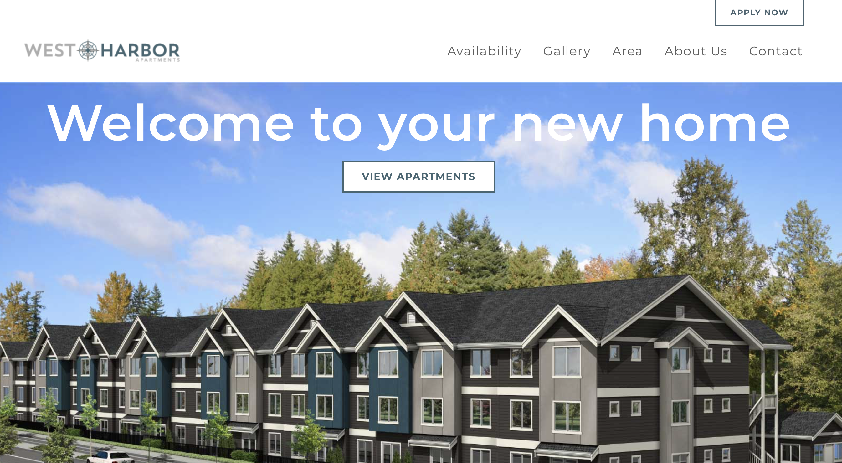 WestHarbor Apartment Website designed by Ontra Marketing Group in Woodinville, WA